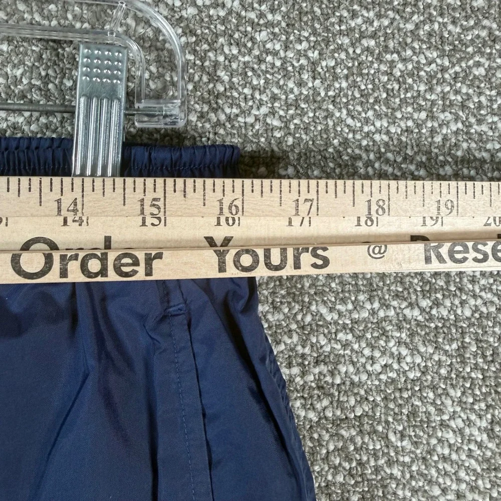 Adidas Track Windbreaker Pants Mens M Blue 3-Stripe Mesh Lined Zipper Hem Jogger - Picture 8 of 11